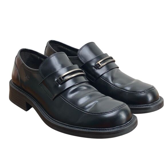 Skechers Y2K Collection Men\'s Black Leather Slip-On Casual Shoes Sz 9.5 M‎ main image 5